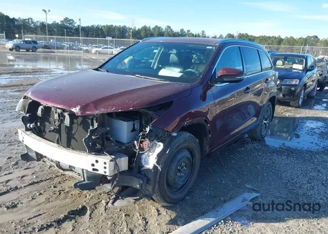 2016 Toyota Highlander Xle V6 from USA, damaged, VIN 5TDJKRFH3GS290449